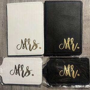 Mr & Mrs. Luggage Tags/Passport Covers